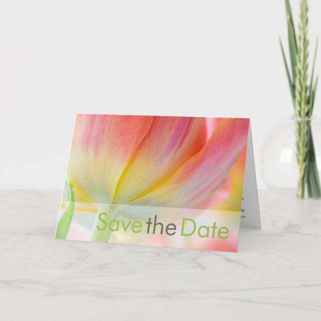 Colours of Spring Save the Date Card (Front)