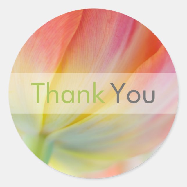 Colours of Spring Tulip • Thank You Sticker (Front)
