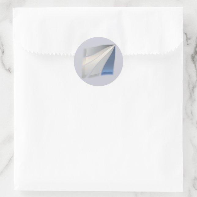 Colours of stones classic round sticker (Bag)