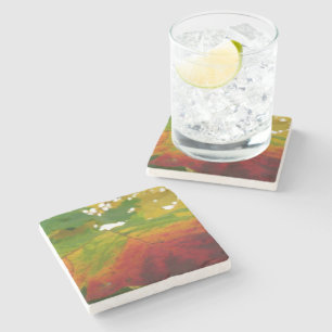 Colours of the Maple Leaf Autumn Nature Photograph Stone Coaster