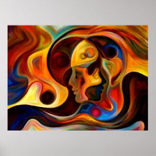 Colours of the Mind series. Design made of element Poster