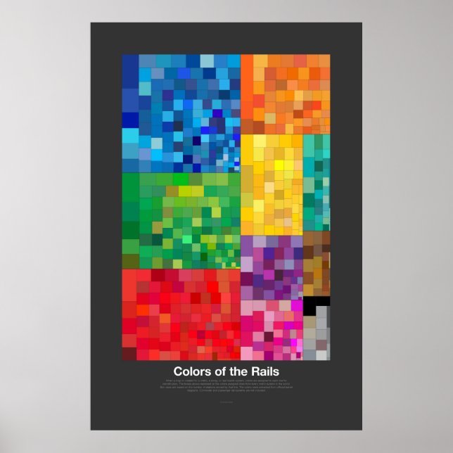 Colours of the Rails (dark) Poster (Front)