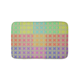 Colours Of The Rainbow Alternative Diamond Pattern Bath Mat