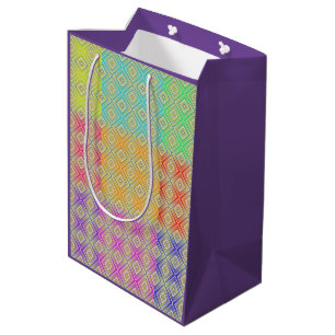 Colours Of The Rainbow Alternative Diamond Pattern Medium Gift Bag