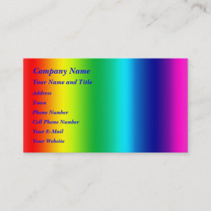 Colours of the Rainbow Business Card