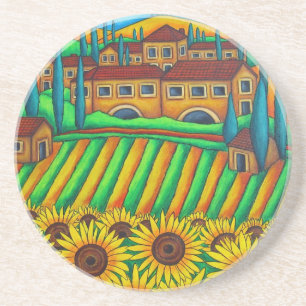 Colours of Tuscany Coasters by Lisa Lorenz