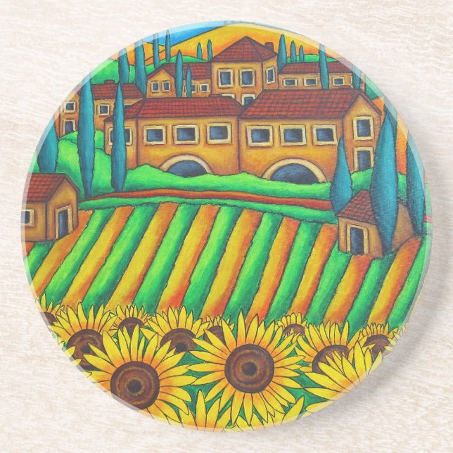 Colours of Tuscany Coasters by Lisa Lorenz (Front)