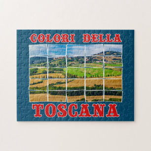 "Colours of Tuscany" landscape. Palette Tile Italy Jigsaw Puzzle