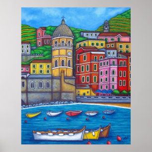 Colours of Vernazza by Lisa Lorenz Poster