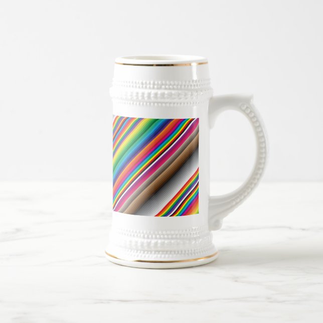 colours on diagonal beer stein (Right)