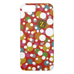 colours on polka dots pattern custom Z iPhone 8/7 Case