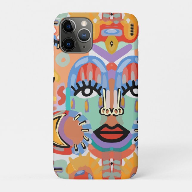 Colours, Patterns, and Overlapping Faces Case-Mate iPhone Case (Back)
