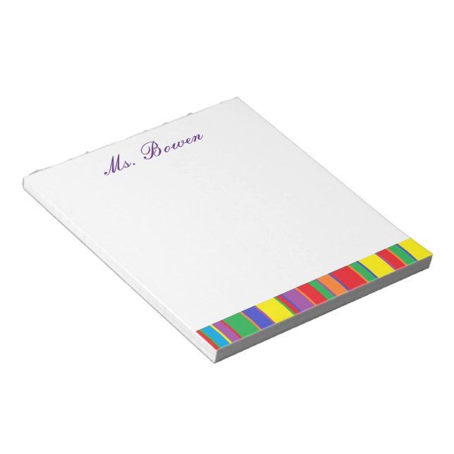 "Colours" Personalized Notepad (Angled)