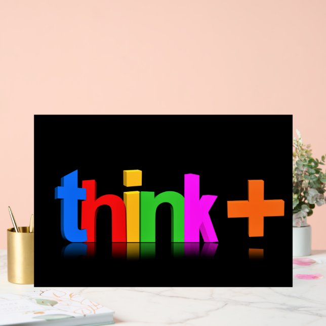 Colours Positive Thinking Text Acrylic Sign (Wedding)