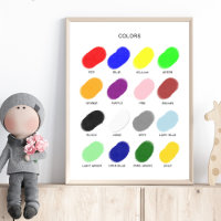 Colours Poster – Preschool Wall Art
