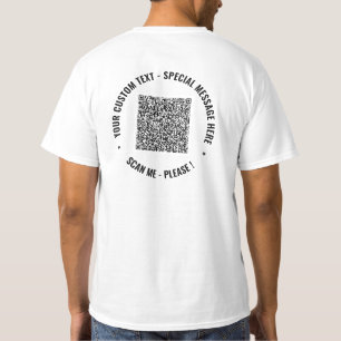 Colours QR Code and Custom Text Your T-Shirt Gift