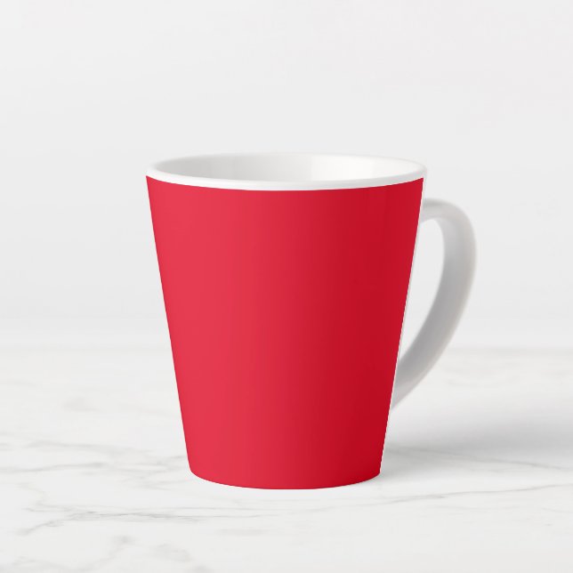 Colours  Red Latte Mug (Right Angle)