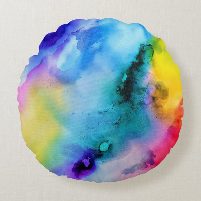 Colours Round Pillow (Front)