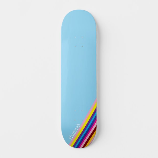 colours shattered skateboard (Front)