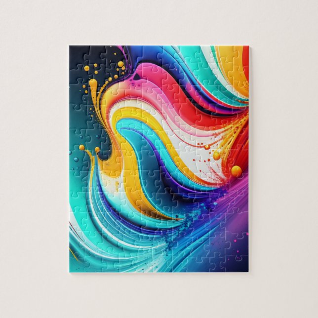 Colours Splash Abstract Jigsaw Puzzle (Vertical)