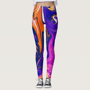 Colours Storm   Best abstract colourful painting Leggings