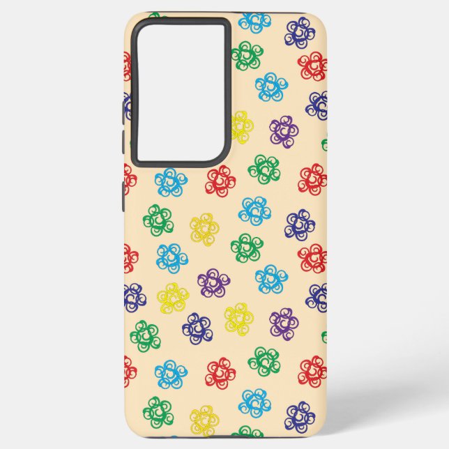 Colours Swirly Geometric Circle Samsung phone case (Back)