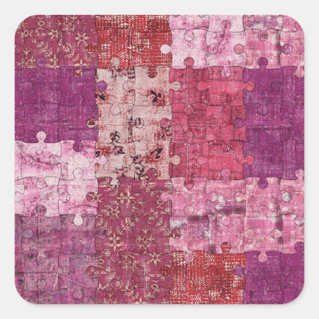 Colours Texture Puzzle Sticker (Front)