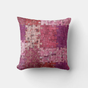 Colours Texture Puzzle Throw Pillow