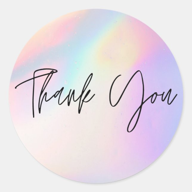 Colours Thank You Classic Round Sticker (Front)