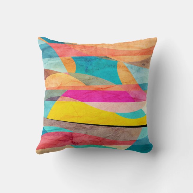 Colours Throw Pillow (Back)