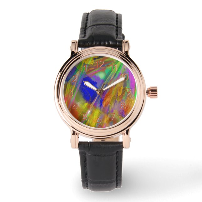 Colours Under Glass - Playful Backward Watch (Front)