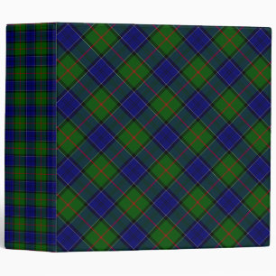 Colquhoun tartan blue green plaid binder