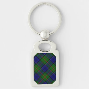 Colquhoun tartan blue green plaid keychain