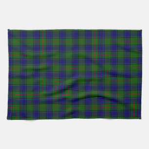Colquhoun tartan blue green plaid kitchen towel