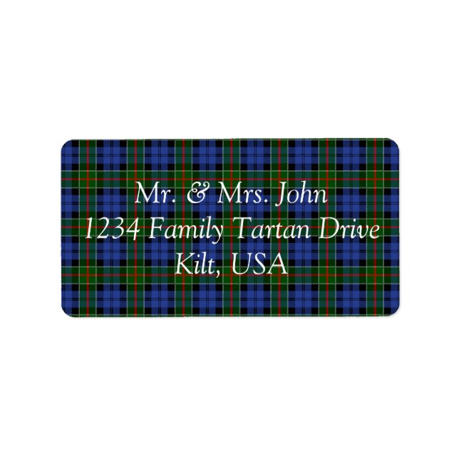 Colquhoun Tartan Label (Front)