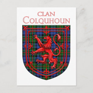 Colquhoun Tartan Scottish Plaid Lion Rampant Postcard