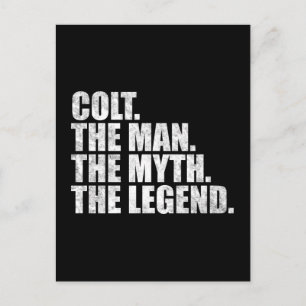 Colt name, Colt The Man The Myth The Legend Postcard