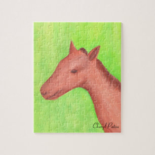 Colt Pony Horse in Watercolor Painting,  Puzzle