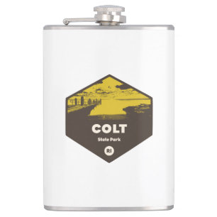 Colt State Park Rhode Island Hip Flask