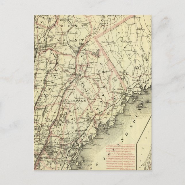 Colton's Driving and Wheeling Map of the US 2 Postcard (Front)