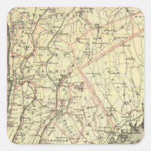 Colton's Driving and Wheeling Map of the US 2 Square Sticker