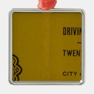 Colton's Driving and Wheeling Map of the US 3 Metal Ornament