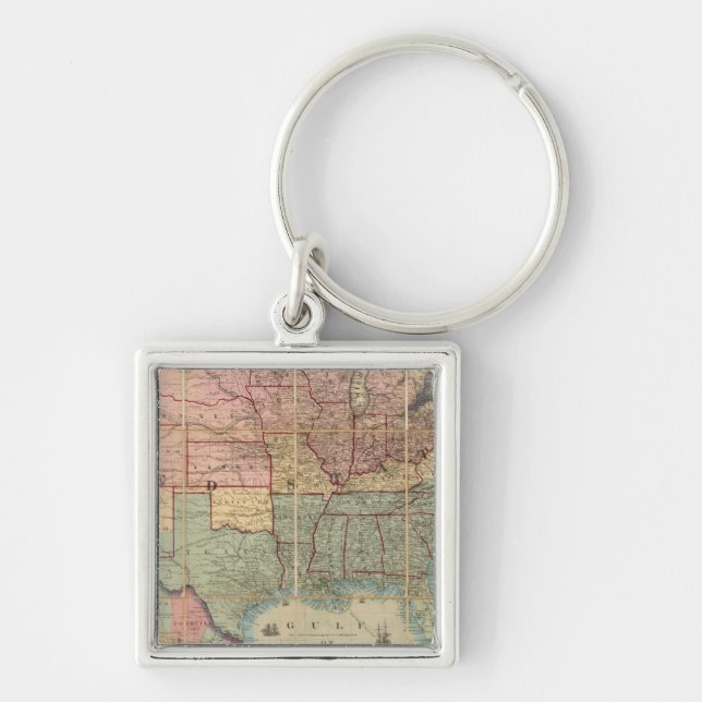 Colton's Railroad And Military Map Keychain (Front)