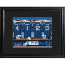 Colts NFL Locker Room Sign With Matted Frame