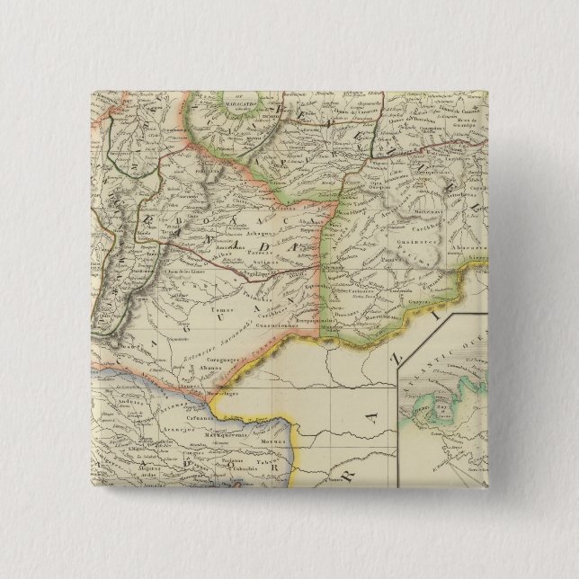 Columbia 2 Inch Square Button (Front)