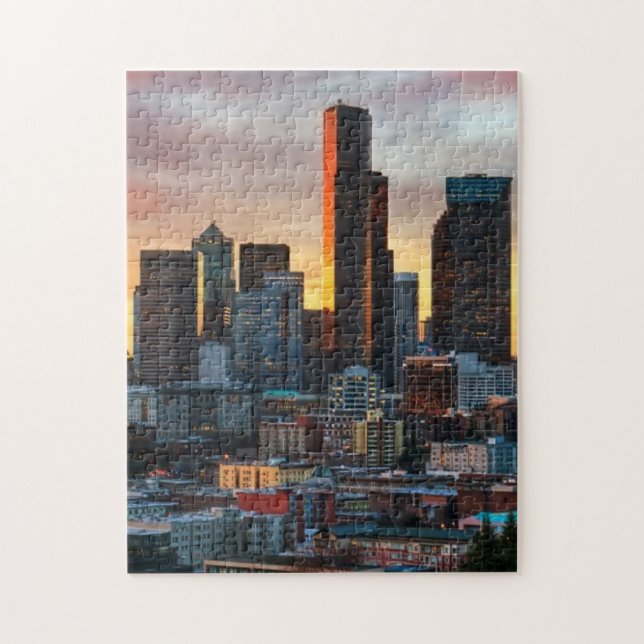 Columbia centre and downtown Seattle, Seattle Jigsaw Puzzle (Vertical)