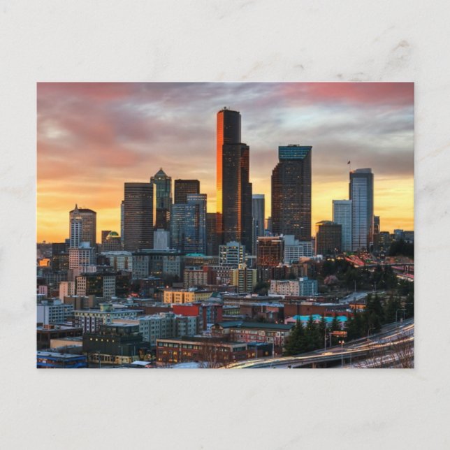 Columbia centre and downtown Seattle, Seattle Postcard (Front)