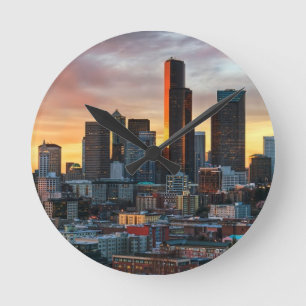 Columbia centre and downtown Seattle, Seattle Round Clock