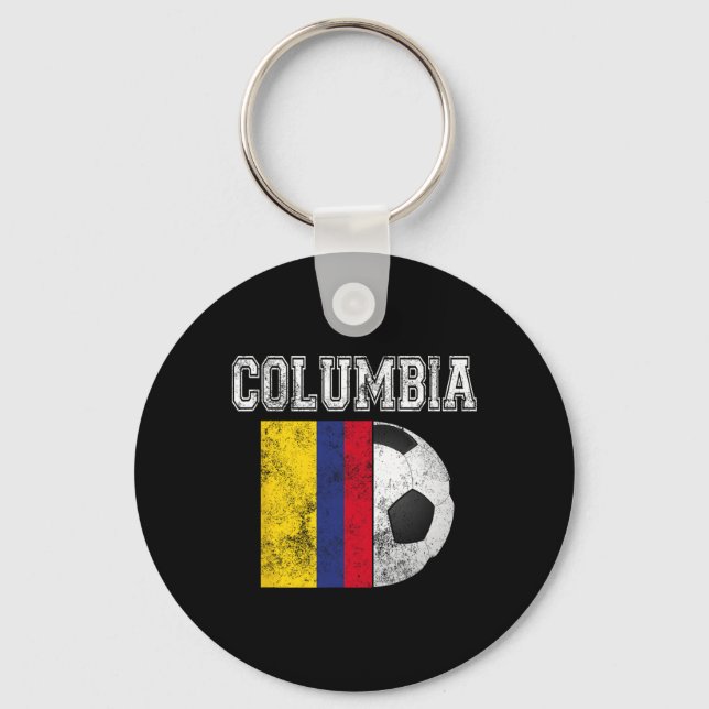 Columbia Flag - Soccer Futbol Footll  Keychain (Front)