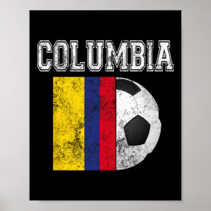 Columbia Flag - Soccer Futbol Footll  Poster